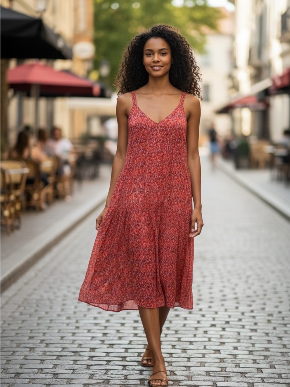 Joie Red Multi Floral Maxi Dress